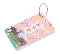 Healifty Japanese Language Learning Cards Gojūon Syllabary Flash Cards for Beginners with Voiced Sound Set Portable Ring-bound for Adults