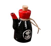 Healifty Japanese Style Ceramic Seasoning Bottle Condiment Dispenser for Soy Sauce Vinegar Oil Smooth Healthy Material Kitchen Accessory with Elegant Traditional Design
