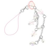 Healifty Jellyfish Beaded Phone Chain Acrylic Alloy Charm Strap