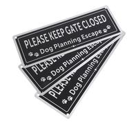 Healifty Keep This Gate Closed Sign 3pcs Set - Fade-resistant Aluminum Outdoor Fence Gate Closure Signs with Pre-drilled Holes, Easy-to-read Door Notice for Garden, Home, and Pet Safety