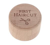 Healifty Keepsake Box and First Haircut Holder in Natural Beech Wood, Memorial Organizer for Newborn Shower and Registry