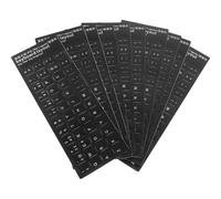 Healifty Keyboard Stickers Replacement Keyboard Skin 10pcs Pvc White with White Letters Suitable for Language Communication and Self-learning for Laptop and Desktop