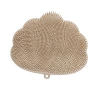 Healifty Khaki Bath Massage Pad Made of Safe TPE Material with Suction Cups for Hands-Free Back Scrub in Bathroom or Shower, Sturdy Foot Pad and Back Scrubber for Gentle Exfoliation