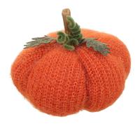 Healifty Knitted Crochet Pumpkin Ornament Soft Cozy Texture Lightweight Artificial Fall Pumpkin Decoration for Thanksgiving Harvest Festival Table Centerpiece Home Porch Decor