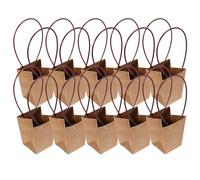 Healifty Kraft Paper Flower Gift Bags Easy to Carry Bouquet Pouches 10pcs with Handle and Sturdy Bottom for Wedding Bouquet and Expressing Love Flower Packaging