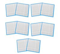 Healifty Laminated Double-Sided Number Chart 1-100 10 Sheets Math Learning Chart for Educational Digital Counting for Classroom and Homeschool Supplies