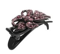 Healifty Large Black Hair Claw Clip for Women with Interlocking Teeth Design, Plastic Material, Keeps Hairstyle Day, for Morning Beauty Routine