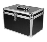 Healifty Large Capacity Makeup Box Buckle Metal Storage Box Travel Case for Bathroom Counter