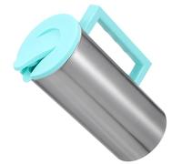 Healifty Large Capacity Stainless Steel Water Kettle Nordic Green with Handle Anti-Explosion Juice Pitcher for Cold Drinks Easy-Open Lid and Wide Mouth for Convenient Cleaning and Refilling