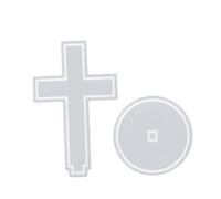 Healifty Large Cross Resin Mold Large Standing Cross Mold Elegant Design Easy Cleaning 5.38x3.34x0.47in Home Decoration