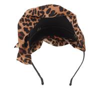 Healifty Leopard Print Wide Headband Knotted Hairband Women Elastic Head Wrap for Makeup Parties Dating Retro Style