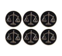 Healifty Libra Scale Metal Lapel Pins 6Pcs for Law Graduations and Legal Professionals, Vintage Justice Brooch Set for Men’S and Women’S Suits, Attorney and Judge Coat Accessories
