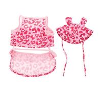 Healifty Lightweight Elastic Fiber Dog Swimsuit with Adorable Skirt and Small Hat Comfortable and Suitable for Swimming the Beach or Sand