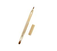 Healifty Lip Brush Metal and Synthetic Fiber Double-ended Retractable with Dense Bristles Makeup Brush and Portable for Women for Travel and Daily Use