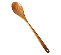 Healifty Long Handle Wooden Cooking Spoon with Smooth Curve Design, Japanese Aesthetic Bamboo Kitchen Utensil, Easy to Clean Stirring and Serving Spoon for Everyday Use