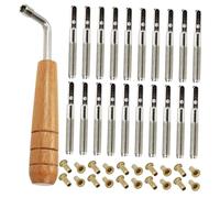 Healifty Lyre Tuning Pins and Rivets Set with Wrench, 20 String Fixing Pegs for Harp Instrument Repair and Adjustment