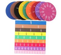 Healifty Magnetic Fraction Circles Teaching Tools 2 Sets Rectangular and Circular Pieces Math Manipulatives for Early Learning Elementary School Fraction Demonstrator