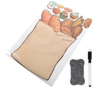 Healifty Magnetic Refrigerator Memo Message Board Set with Erasable Writing Whiteboard, Small Magnetic Dry Erase Note-Taking Planner for Kitchen and Office Use, Includes Pen and Eraser