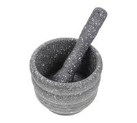 Healifty Manual Garlic Masher Pill Set Plastic Garlic Crushing Tool with Pestle 10cm High 11cm Diameter Kitchen Gadget Medicine Preparation