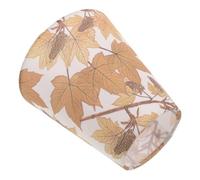 Healifty Maple Leaf Print Barrel Lamp Shade Fabric Light Cover for Socket 6.3" Bottom X 3.5" Upper X 5.9" Height Bedroom Table Wall Lamp Shade with Lightweight Install Design