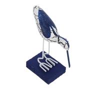 Healifty Mediterranean Style Wooden Sea Bird Figurine with LED Light Hand Carved Seagull Decor for Desktop Coastal Beach Sculpture with Stable Base Sustainable Craft Ornament for Home