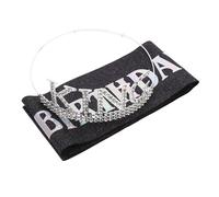 Healifty Men’s Birthday King Crown and Shoulder Strap Set with Silver Rhinestones and Black-silver Lettering Birthday Accessories for Men Party Decoration Sash