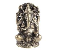 Healifty Metal Ganesh Hidu Elephant Statue Elephant Buddha Figure of Success Decorative Ornament for Home Office Car