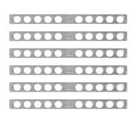 Healifty Metal Guitar Pickup Spacer Bars for Precise Pickup Height Calibration Sturdy Metal Material 10pcs 6-string Humbucker Keeper Bar with 10 Holes and 5.2mm Width for Electric Guitar