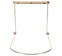 Healifty Metal Harmonica Neck Holder with 24-hole Design, Gold Neck-hanging Harp Rack for Convenient Mouth Organ Playing and Multi-size Harmonica Support