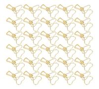 Healifty Metal Heart-Shaped Binder Clips 50pcs Gold Hollow Paper Clamps Decorative Office Stationery for Document Organization and School Use