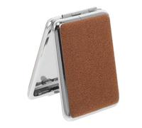 Healifty Metal Match Box for Camping and Hiking, Small Match Boxes with Built-in Strike Plate, Compact Brown Metal Holder for Backpacking Use