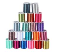 Healifty Metallic Embroidery Thread Set 20 Spools Sparkly Sewing Thread for Cross Stitch Quilting DIY Manual and Machine Use