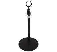 Healifty Mini Microphone Stand Adjustable Telescopic for Desk round Base Microphone Desk Stand for Desktop Computer