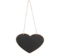 Healifty Mini Wooden Heart-Shaped Blackboard Sign 30x20x0.5cm with Hanging String, Small Reusable Chalkboard Message Board for Home Decoration, Party Labels, DIY Craft Memo Board