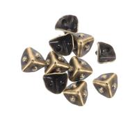 Healifty Miniature Suitcase Corner Wraps 10Pcs Metal Small Doll Accessories for Dollhouse DIY Crafts and Jewelry Boxes in Antique Copper