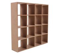 Healifty Miniature Wooden Storage Rack with Slots Light Yellow Dollhouse Display Shelf for Accessories for Photography and Enhancing Miniature Room Atmosphere