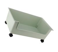 Healifty Mobile Bookshelf with Wheels Bookcase and Plastic Storage Box, Single Layer Rolling Storage Cart for Office Dormitory Study Room