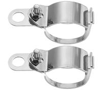 Healifty Motorcycle Indicator Mount Bracket 2 Pcs, Front Fork Clamp Style Turn Signal Brackets for Motorbike Modification and Maintenance