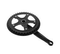 Healifty Mountain Bike Single Chainring Crankset 40t with Chain Guard, Square Taper Crank Arm Set for E-bike and Mountain Bike, Sturdy Plastic and Iron Construction, Easy Installation
