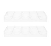 Healifty Multi-Function Poker Chip Tray 2Pcs Acrylic Chip Holder for Tournament Poker and Game Table Storage