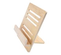 Healifty Multi-Functional Reading Rack Desktop Book Holder Made of Wood with Hands-Free Reading Feature, Foldable House Book Stand Suitable for Learning and Working