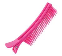 Healifty Multi-purpose Rose Red Plastic Bang Sectioning Hair Clip Salon Hairdressing Clamp for Styling and Layered Hair for Home and Professional Use