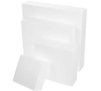 Healifty Multi-Size Cubic Foam Cake Dummies 4 Pieces 4-10 Inch for Baking Practice and DIY Wedding Cake Display