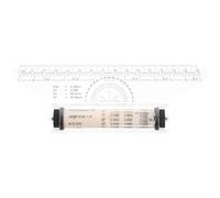 Healifty Multifunctional Drawing Rolling Ruler 15cm Scale Plastic Parallel Ruler Measuring Tool for Work and Study Use
