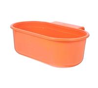 Healifty Multipurpose Kitchen Sink Drain Basket with Hanging Trash Can Lightweight Food Waste Bin for Cutlery Storage and Drainage Safe Rounded Edges Orange