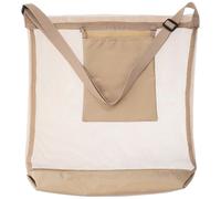 Healifty Mushroom Foraging Bag Large Capacity Khaki Mesh Harvest Pouch with Shoulder Strap for Outdoor Fruit and Vegetable Picking Gardening Supplies