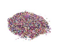Healifty Nail Art Crushed Glass Irregular Shiny Glass Stones 200g Bag Diy Manicure Charms Epoxy Filler for Creative Nail Designs and Craft Decorations