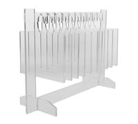 Healifty Nail Art Display Board Stand Holder for Practice Creative Manicure Tool Includes Slots for Nail Tips Organization