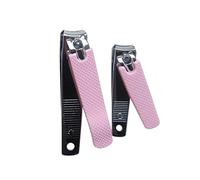 Healifty Nail Clippers, Toenail and Fingernail Clippers, Sharp, Cutting Edges for Thick Nails, with Silicone Cover, Trimmer Set for Men & Women 2pcs