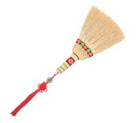 Healifty Natural Corn Handle Broom Small Desk Dust Brush for Home Office Cleaning Handmade Woven Bed Sweeping Brush Compact Ergonomic Design for Easy Storage and Efficient Dust Removal